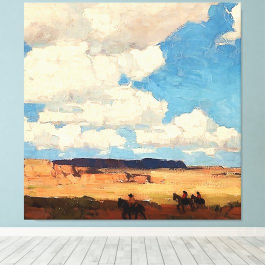 "Summer Cloud" Westerne kunst van Edgar Payne Canvas Afdruk (Insitu (Houten vloer))