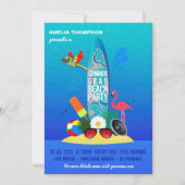 Summer Club Beach Party ajouter le logo invitation (Devant)