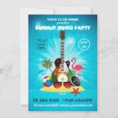 Summer Club Music Party ajouter le logo invitation (Devant)