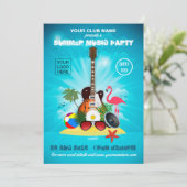 Summer Club Music Party ajouter le logo invitation (Debout devant)