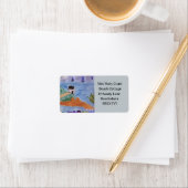 Summer Coast & Flowers Return Address Label (Insitu)