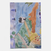 Summer Coast & Flowers Tea Towel Theedoek (Verticaal)