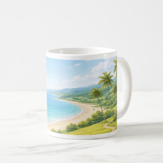 Summer Coastal Landscape Mug (Devant droit)