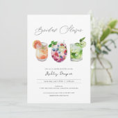 Summer Cocktail Bridal Shower Kaart (Staand voorkant)