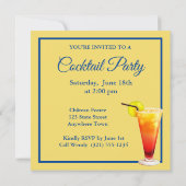 Summer Cocktail Mixer Party Invitation (Achterkant)