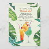 Summer Cocktail Party Invitation Kaart (Voorkant / Achterkant)