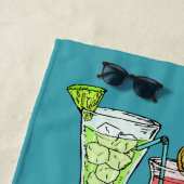 Summer Cocktails nom personnalisé serviette de pla (En situation)