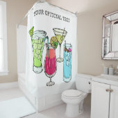 Summer Cocktails texte personnalisé rideau de douc (En situation)