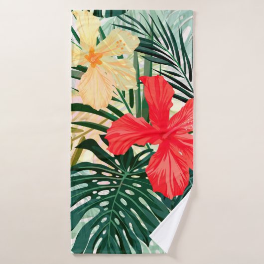 Summer colorful hawaiian seamless pattern with tro (Serviette de bain)