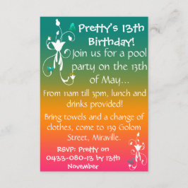 Summer Colors Invite Kaart