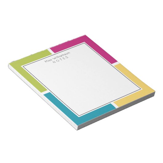 SUMMER COLORS Personalized Notitieblok (Schuin)