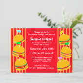 Summer Cookout Party Invitation Kaart (Staand voorkant)