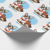 Summer Corgi Cadeaupapier (Hoek)