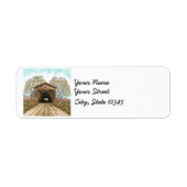 Summer Covered Bridge adresetiketten Etiket (Voorkant)
