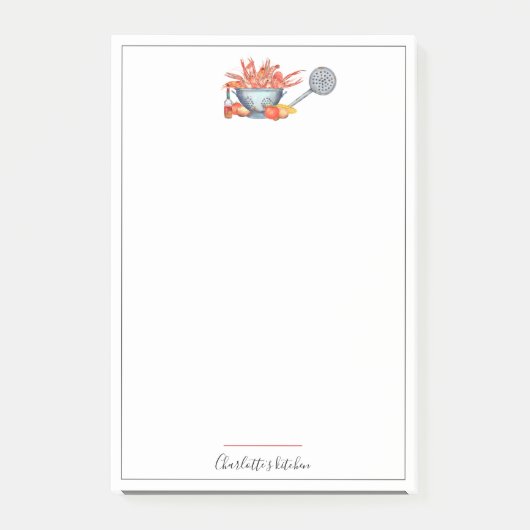Summer Crawfish Boil Family Cookout Reunion Custom Post-it® Notes (Voorkant)