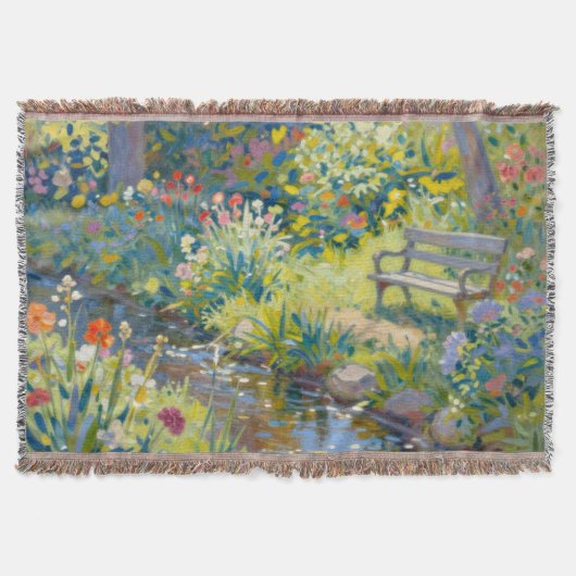 Summer Creek Flowers  Deken (Voorkant)