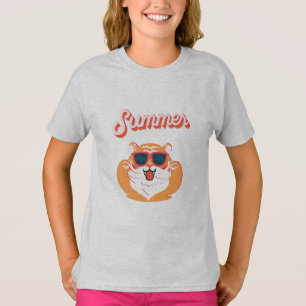 Summer Cute Tiger Kinder T-Shirt
