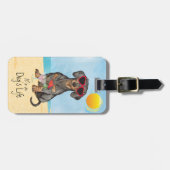 Summer Dachshund Bagagelabel (Voorkant horizontaal)