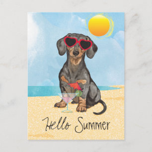 Summer Dachshund Briefkaart