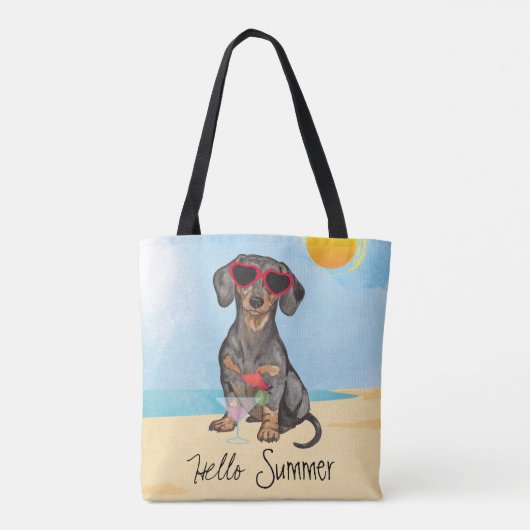 Summer Dachshund Draagtas (Achterkant)