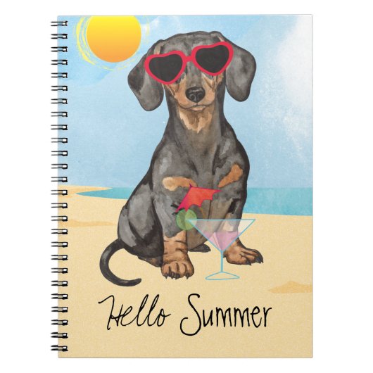 Summer Dachshund Notitieboek (Voorkant)