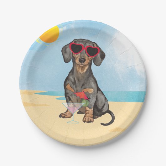 Summer Dachshund Papieren Bordje (Voorkant)