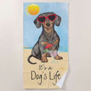 Summer Dachshund Strandlaken