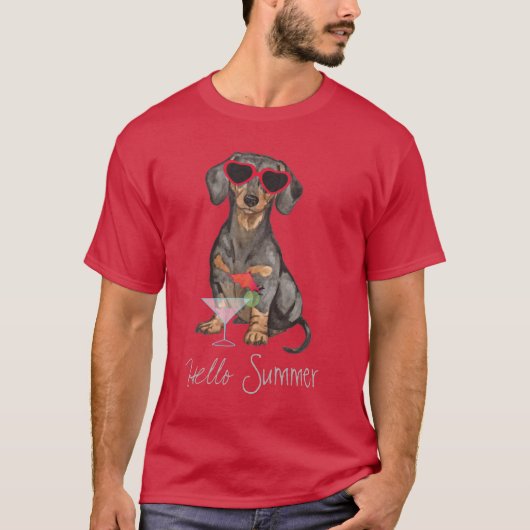 Summer Dachshund T-shirt (Voorkant)