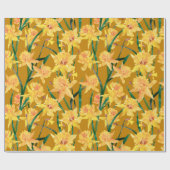 Summer Daffodil Pattern Cadeaupapier (Vlak)