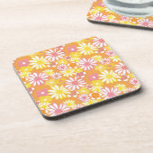 Summer Daisies Cork-Backed Onderzetters (Linkerzijde)