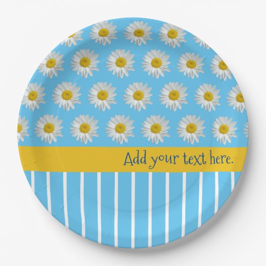 Summer Daisies en Cool Stripes Papieren Bord (Voorkant)