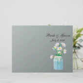 Summer Daisies Folded Wedding Programme (Staand voorkant)