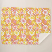 Summer Daisies Sherpa Blanket Sherpa Deken (Voorkant (horizontaal))