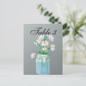 Summer Daisies Table Card Briefkaart (Staand voorkant)