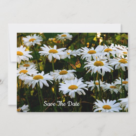 Summer Daisy Enregistrer La Date Invitation (Devant)