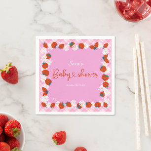 Summer Daisy Flower Berry Sweet Baby shower Servet