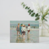 "Summer Day-Brighten Beach-EH Potthast" Briefkaart (Staand voorkant)
