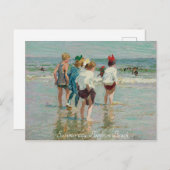 "Summer Day-Brighten Beach-EH Potthast" Briefkaart (Voorkant / Achterkant)