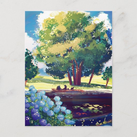 Summer Day Picnic Briefkaart (Voorkant)