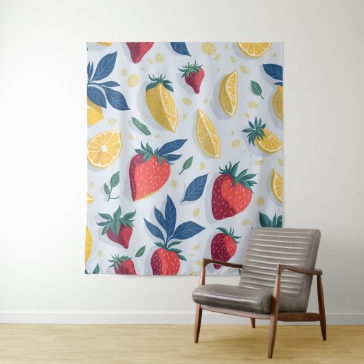 Summer Delight Fruit Wallpaper Wandkleed (In situ)