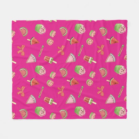 Summer Delights Fleece Deken (Voorkant (Horizontaal))