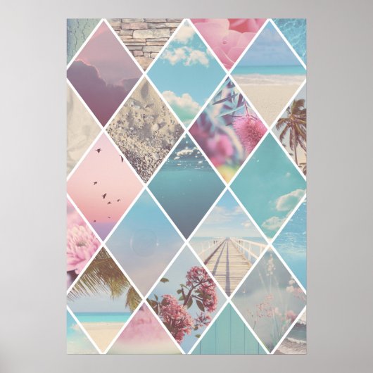 Summer Diamond Pattern Poster (Voorkant)