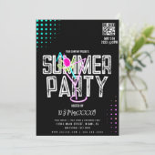 Summer DJ Event Cocktail Party Bar Flyer Kaart (Staand voorkant)
