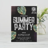 Summer DJ Event Party Bar Flyer Kaart (Staand voorkant)