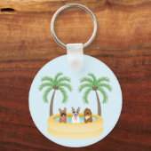 Summer Dogs Swimming pool Sleutelhanger (Voorkant)