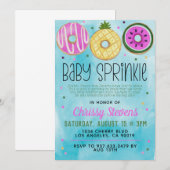 Summer Donut Baby Sprinkle Shower Kaart (Voorkant / Achterkant)