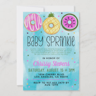 Summer Donut Baby Sprinkle Shower Kaart