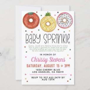 Summer Donut Baby Sprinkle Shower Kaart