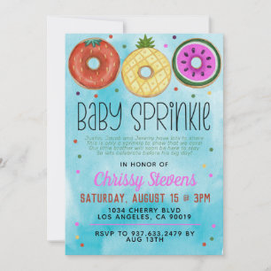 Summer Donut Baby Sprinkle Shower Kaart