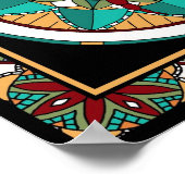 Summer Dragonfly Mandala-print Poster (Hoek)